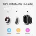 Waterproof Airtag Dog Collar Holder, Silicone & ABS Airtag Holder for Dog & Cat Collars, Ultra-Durable, Lightweight and Protective Airtag Case (Black&Pink-1, Small)