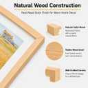 3 x JCJMY 8x10 Picture Frame, Made of Natural Solid Wood, Display 5x7 with Mat or 8 x 10 without Mat, Wooden 8 by 10 Photo Frame with Shatter Resistant Plexiglass for Wall Hanging or Tabletop, 1 Pack, Natural