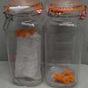 JILLMO Fermenting Jar, 2 Liter Glass Fermentation Kit with Fermenting Weights and Airlocks for Kombucha, Sauerkraut, Pack of 2