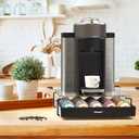 Deco Brothers Crystal Tempered Glass Vertuo Pod Holder Drawer, 30 Large or 60 Small Nespresso Capsule Organizer, Black