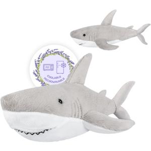 SuzziPals Heatable & Coolable Shark Plush, Microwavable Heating Pad Shark Stuffed Animal for Soothing & Relaxation, Lavender Infused Shark Toy Gift for Kids & Adults