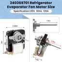 AMI PARTS 240369701 Refrigerator Evaporator Fan Motor-Replaces 240315802 240369701 240369702 241537301 240315801 240315803