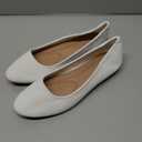 Obtaom Round Toe Women Flat Shoes Slip on Girls Dress Black Ballet Flats, Size 8
