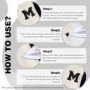 3 x 6-1/2" Varsity Letter Patches Black Iron On Letters Letterman Jacket Patches Chenille Large Iron On Letters for Clothing Jacket/Hoodie/Varsity L