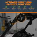 Offroad Side View Mirror Round Convex Glass Mirrors for 1.75" Roll Bars, Heavy-Duty UTV Side Mirrors for Polaris RZR, SxS, Dune Buggy Easy Install, Universal Fit.