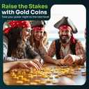 Pirate Coins Metal Gold Coins for Kids - 100 Pieces - St Patrick St Patty Day Leprechaun Fantasy Board Game Toy Doubloons Loot Tokens Monedas De Oro Pirate Props Chest Poker Set Bulk Money Medallion