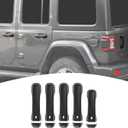 for Jeep JL Tailgate Door Handle Cover Trim Matte Black for Jeep Wrangler JL JLU 2018 up 4-Door Matte Black Exterior Accessories 5pcs