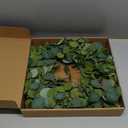 Lvydec Artificial Eucalyptus Wreath - 20" Fake Green Leaves Eucalyptus Wreath with Seeds for Front Door, Wall, Window, Farmhouse Decoration