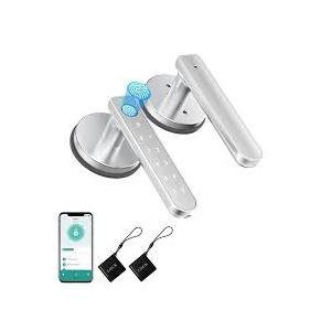 Fingerprint Door Lock, 6-in-1 Smart Door Knob with App Control/Fingerprints/IC Cards/Passwords/2 Keys, Fingerprint Door Knob Biometric Door Lock for Bedroom Apartment