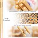 20 Pairs Bamboo Chopsticks Reusable,Dishwasher Safe Japanese & Chinese Style,Chop Sticks Non-Slip Blessing 9.5in(GOOU LUCK,20Pairs)