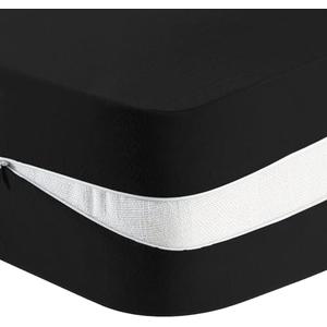 PrinceDeco Extra Thick Futon Mattress Cover for Traditional Japanese Futon Mattress, Floor Mattress Cover with Zipper, Machine Washable, Black, 160 inch x 140 inch