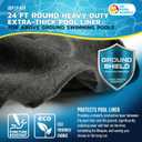 U.S. Pool Supply Ground Shield 24-Foot Round Heavy Duty Pool Liner Pad for Above Ground Swimming Pools - Protects Pool Liner, Prevents Punctures, Weed Barrier, Eco-Friendly Fabric - Extends Liner Life