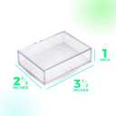 10 Pack Clear Acrylic Card Storage Boxes with Lids 3 1/2" L x 2 1/2" W x 1" H Baseball Card Storage Box, Sports Card Boxes, Magic Card Storage Box and Playing Card Case Made in USA