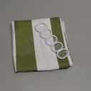 LB Sage Green and White Striped Fabric Shower Curtain for Bathroom with 12 Hooks, Vertical Stripe Shower Curtains for Bathroom, Modern Farmhouse Geometric Bathroom Shower Curtains, 72x72 Inch