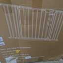 DUMOS 30"-49" Baby Gate for Stairs & Doorways, Auto Close, No Drill, White
