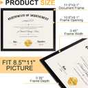 YixangDD 5 Pack Certificate Frames 8.5 x 11, College Diploma Frame with Clear Plexiglass, Black Degree Document Frame for Wall and Tabletop Display