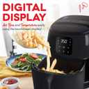 Dash Tasti-Crisp Digital Air Fryer 2.6 Quart Small Compact Mini Air Fryer for French Fries, Nuggets & More, 1-2 People, Auto Shut Off, Adjustable Temp, Dishwasher Safe Parts - Black