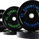 2-Inch Olympic Bumper Plates, Perfect Weight Plates for Weightlifting and Strength Training