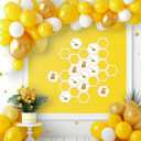 Gerrii 24 Pcs 5.8 Inch Honeycomb Decorations Unfinished Wooden Hexagon Wall Decor Hexagon Wall Stickers Decorative Wood Honeycomb Beehive Sign for Baby Shower Honeybee DIY Birthday Party Decor