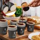 GGOLDMER 4 oz Paper Coffee Cups - 500 Pack Paper Espresso Cups, Disposable Coffee Cup, Small Paper Cup for Hot or Cold Beverage, Espresso, Cappuccino for Party, Picnic, Home, Office and Business (Black)