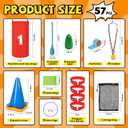 ropoda Field Day Games, Outdoor Carnival Games Potato Sack Race Bags for Adults and Kids, Bean Bags, Soft Plastic Cones,Ring Toss Set,Egg and Spoon Race, Outdoor Games Easter