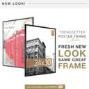 MCS Trendsetter 24x30 Poster Frame Black High-Gloss, Vertical & Horizontal Wall Hanging Large Picture Frame for Photos, Posters & Art Prints (1-Pack)