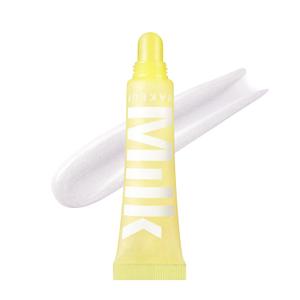 Milk Makeup Balmade Electrolyte Lip Balm – Hydrating, Sheer Gloss Nourishes + Replenishes Moisture – Clean, Vegan Formula with High-Shine Finish, Electron - Clear Multicolor Shimmer, Citrus