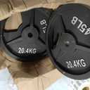 Signature Fitness Standard 1-Inch Cast Iron Plate Weight Plate for Strength Training and Weightlifting
,  45LB (Pair)