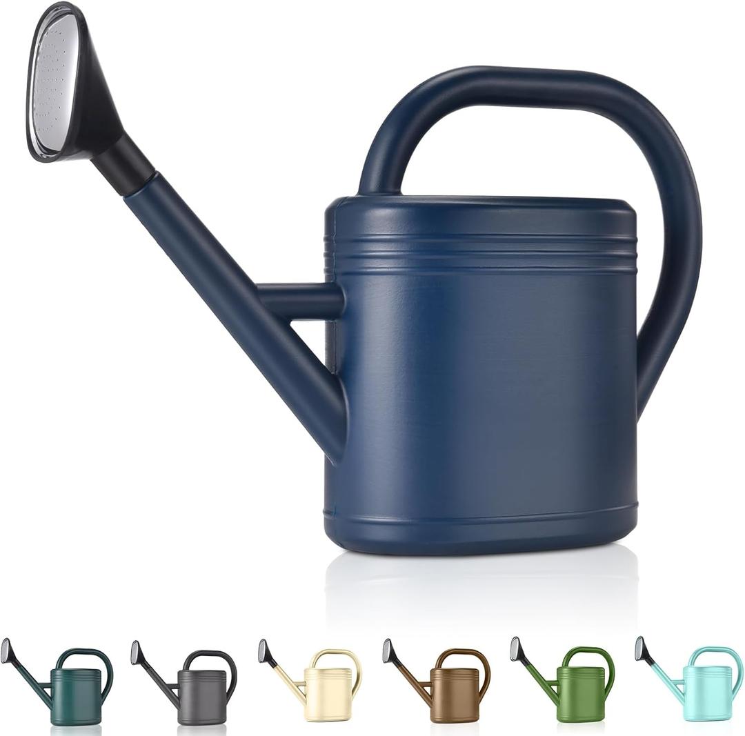 1 Gallon Watering Can for Indoor Plants, Garden Watering Cans for Outdoor Plant House Flower, Modern Plant Watering Can Large Long Spout with Sprinkler Head
