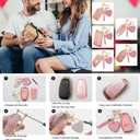 Key Fob Cover with Diamond Keychain, Car Key Shell for Women, Compatible with 2016-2022 Honda Accord Civic Pilot Ridgeline Passport Key Protector (5 Buttons-Silver Bear)