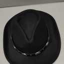 Kids Cowboy Hat for Boys Girls Western Felt Fedora Hat  (4-8 Years, Black-round Metal Buckle Belt)