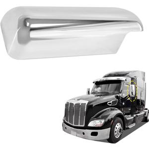 Chrome Door Mirror Cover Pair, Fit for 2013-2022 Peterbilt 579 Semi Truck, Driver & Passenger Side