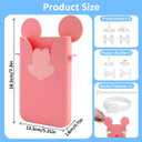 Silicone Phone Holder Compatible with Bogg Bag, Cute Ears Design Phone Case Holder Attachment for All Bogg Bags and Beach Bag Accessory, Bogg Bag Charms for Beach Totes, Bogg Bag Accessories, Pink