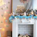 Tenceur 40 Set Hanukkah Menorah Crafts Kits DIY Hanukkah Tissue Paper Sign Crafts Kit Chanukah Stained Glass Jewish Menorah Hanging Ornaments Suncatchers Craft for Window Art Activities