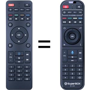RC-200 Replacement Voice Remote Control for Super Box, Compatible with SuperBox S4 S5 S6 Max / S5 Pro/Elite Ultra/Elite Pro+, Without Voice for S4 Pro and S3 Pro