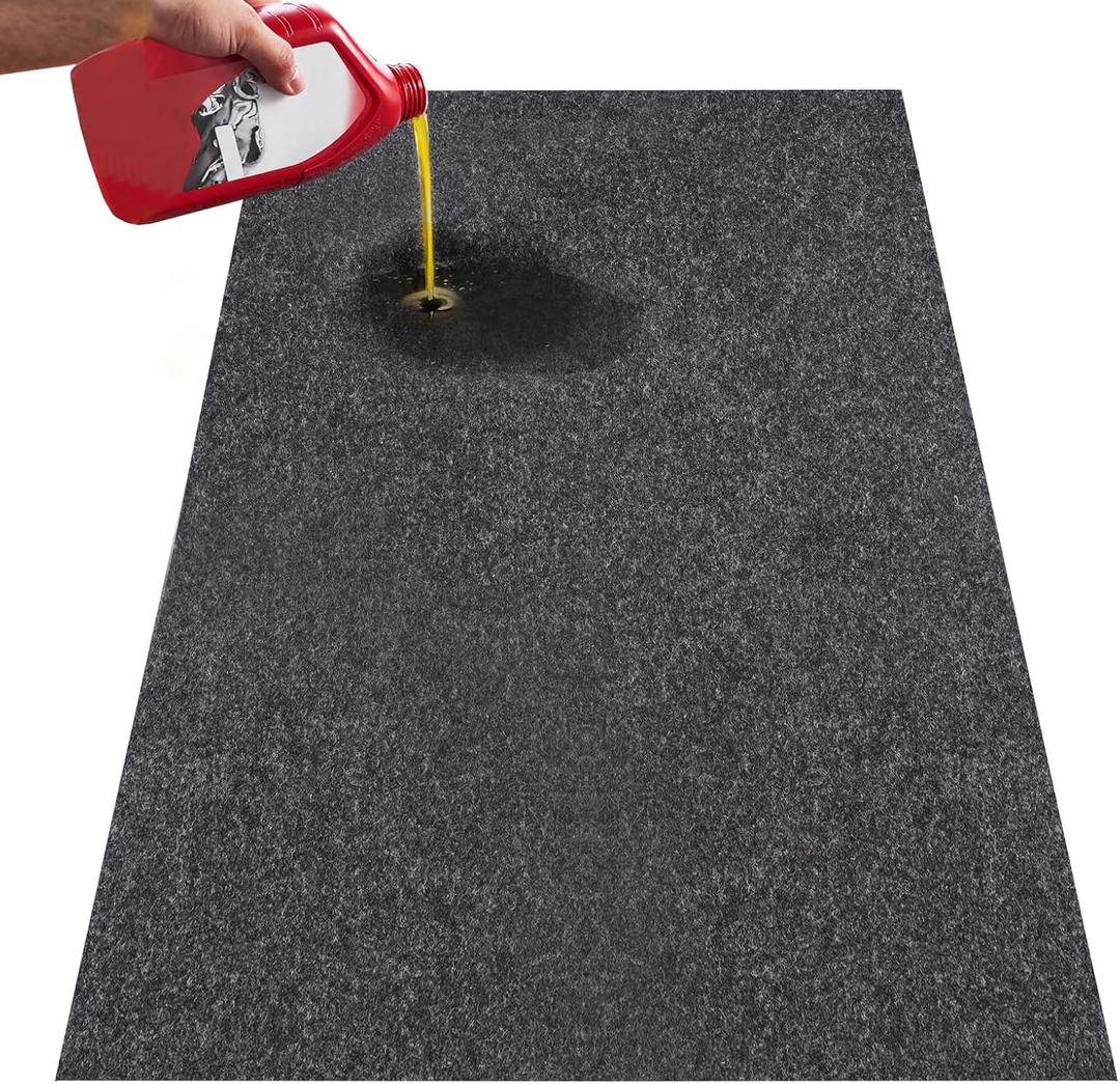 VEVOR Garage Floor Mat, 8'10"x22' Waterproof Protection from Water,Snow, Rain,Mud and Oil for Cars, Non-Slip Heavy Duty Containment Mat with TPE Anti-Leak Backing & Easy to Clean & Cuttable