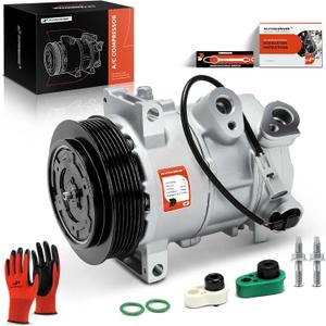 A-Premium Air Conditioner AC Compressor with Clutch Compatible with Jeep Compass Patriot 2009-2017 & Dodge Caliber 2009-2012, 1.8L 2.0L 2.4L