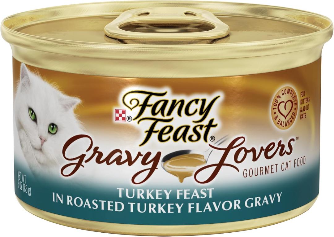 Fancy Feast Purina Gravy Lovers Turkey Feast Cat Food, 3 Ounce (EXP 09/30/26)