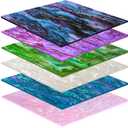 6 Pack Glitter Pearl Acrylic Sheet 1/8 Inch for Laser Cutting Swirl Sparkly Cast Acrylic Plastic Sheets for CO2 Lasers Multi-Colors 12x8 Inch