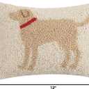 Peking Handicraft 30JES1457C12OB Light Brown Dog Wool and Cotton Pillow, 8 X 12 inch