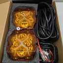 NOVSIGHT 4 Inch LED Pods - X Series Off Road Driving Light with Yellow DRL, Super Bright Pod Lights Drive Beam with Amber Cover, Off-road Fog Lights for Trucks Jeep Ford UTV ATV, Pair