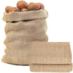 MAQIHAN 2 PCS Burlap Sack - 18.5" x 27.5" Burlap Bags for Plants High Density Natural Jute Bag of Potatoes Plant Grow Bags with Rope Potato Sacks Race Bags Potato Storage,Multipurpose