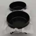 Ceramic Dog and Cat Bowl Set with Stand, 3.6 Cups Dog Food and Water Bowl Suitable for Small and Medium Pets (28.7oz Black)