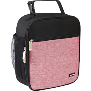 Lovoeo Lunch box Lunch bag for men women Insulated Lunchbox Lunch bags for Work Picnic Travel (Thicken dusty pink)