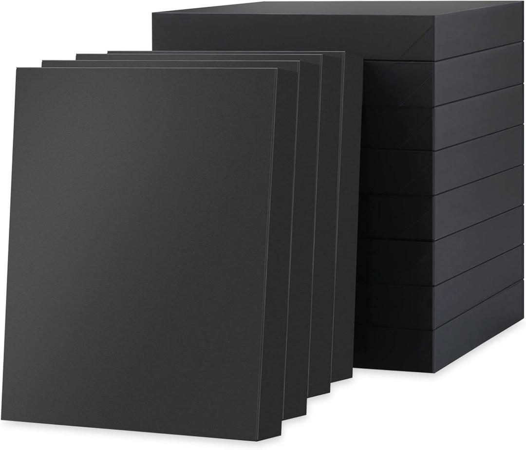 JINMING 12 Gift Boxes with Lids 11x8.5x1.5 Inches for Clothes, Black Gift Boxes, Apparel Boxes for Mother's Day, Father's Day and All Occasion