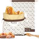 Beeswax Bread Bags, 2-Pack XL Cotton Storage for Sourdough Bread  Reusable, Eco-Friendly, Moisture-Lock, Food-Safe, 1713 in | PUCHIS | Breathable cotton