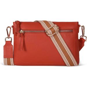 Real Leather Small Crossbody Bags/Purses For Women With Adjustable & Removable Strap