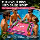 Floating Mahjong Table with Bag, Waterproof Mahjong Table for Mahjong, Poker, Dominoes, Cards, Beach, Camping, Hot Tub, Lake, Party, Indoors, Extra Large