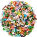 WAYBER Colorful Opal Pebbles, 2 Lbs/920g Decorative Crystal Stones Rocks Sea Glass Gravel Sand for Aquarium/Turtle Tank/Succulent Plants/Flowerpot/Vase Decoration