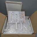 Clear Storage Bins with Lids - 4 Tier Plastic Bins with Wheels, Stackable Storage Bin, Closet Organizers Box for Bedroom, Living Room, 23 QT Folding Box with Magnetic door (White)